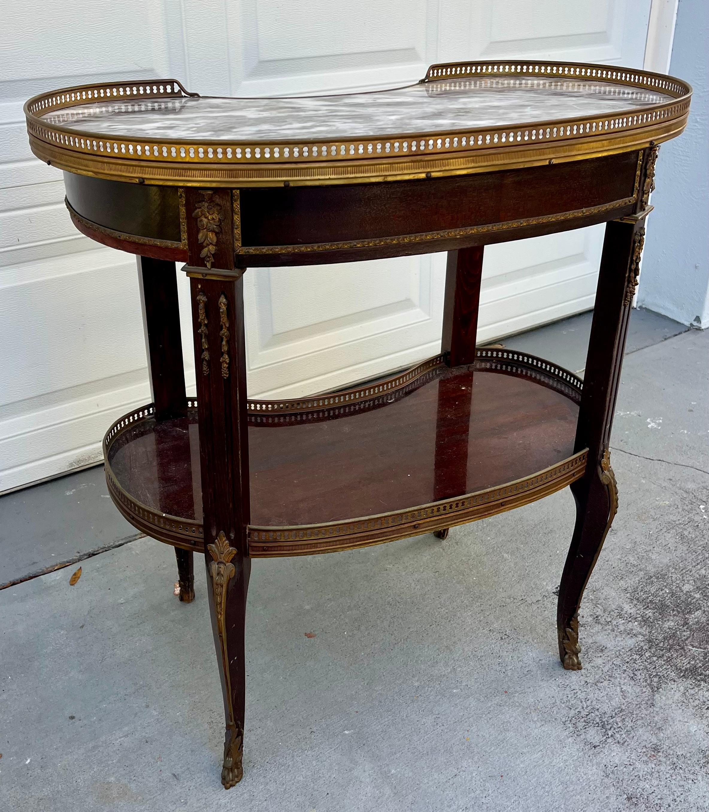 Antique Pair of French Louis XVI Style Side Tables 19th Century 4