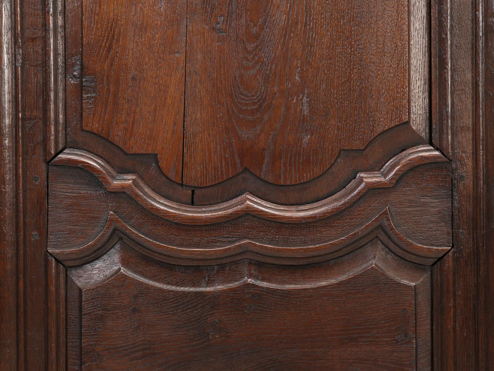 Antique Pair of French Oak Bonnetiere's, Amroires or Cupboards from the 1700s 4