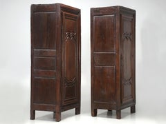 Antique Pair of French Oak Bonnetiere's, Amroires or Cupboards from the 1700s