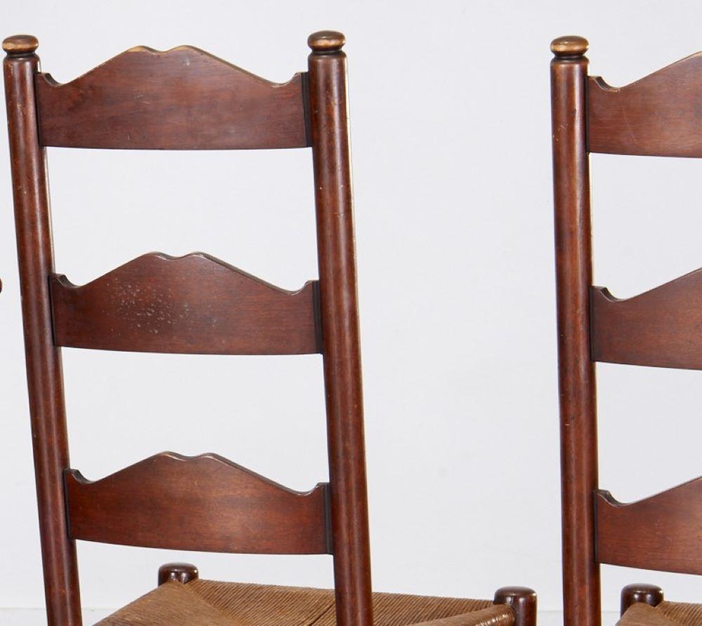 ladderback chairs with rush seats