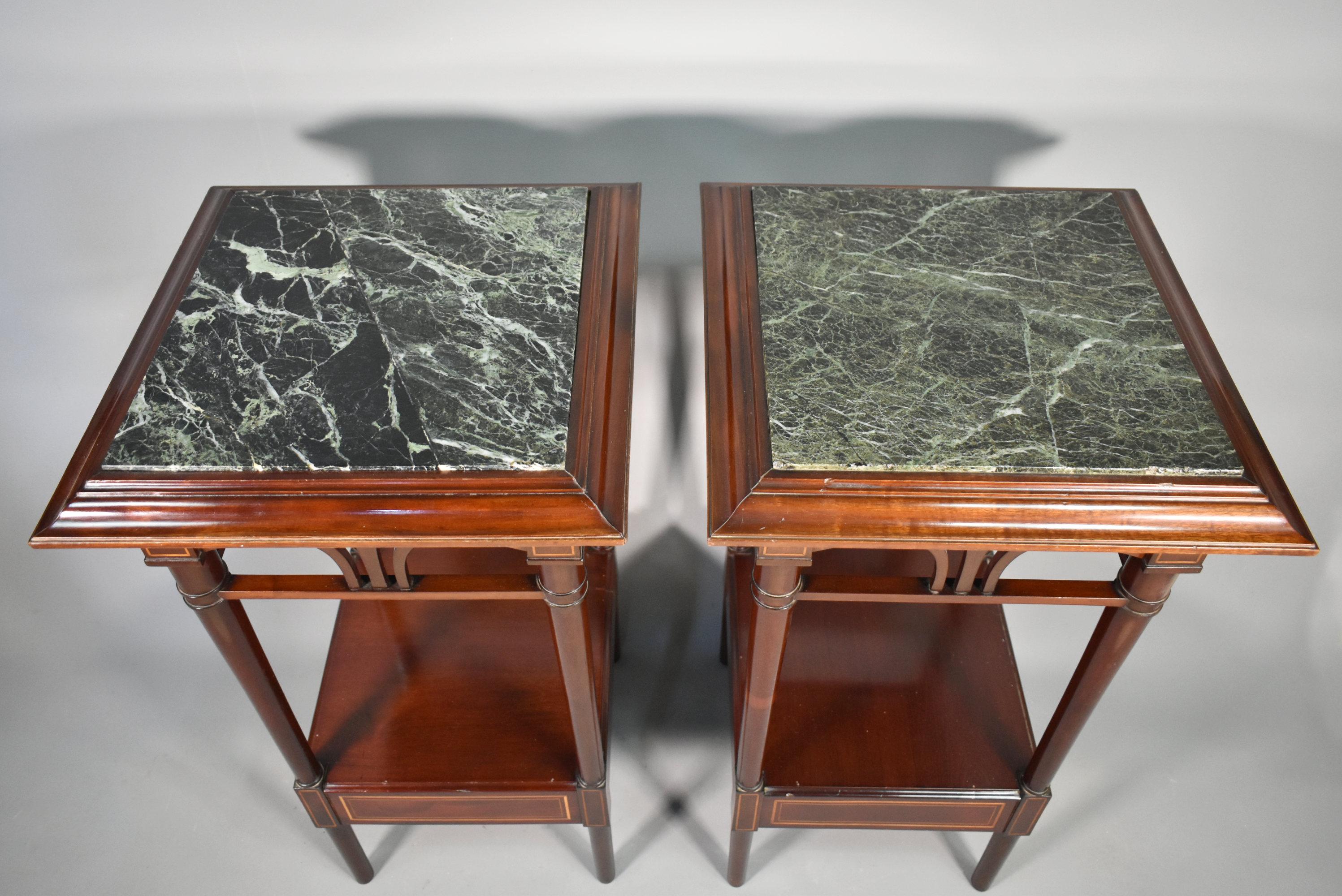 Antique Paire de guéridons Sellettes French en acajou Bon état - En vente à SAINTE-COLOMBE, FR