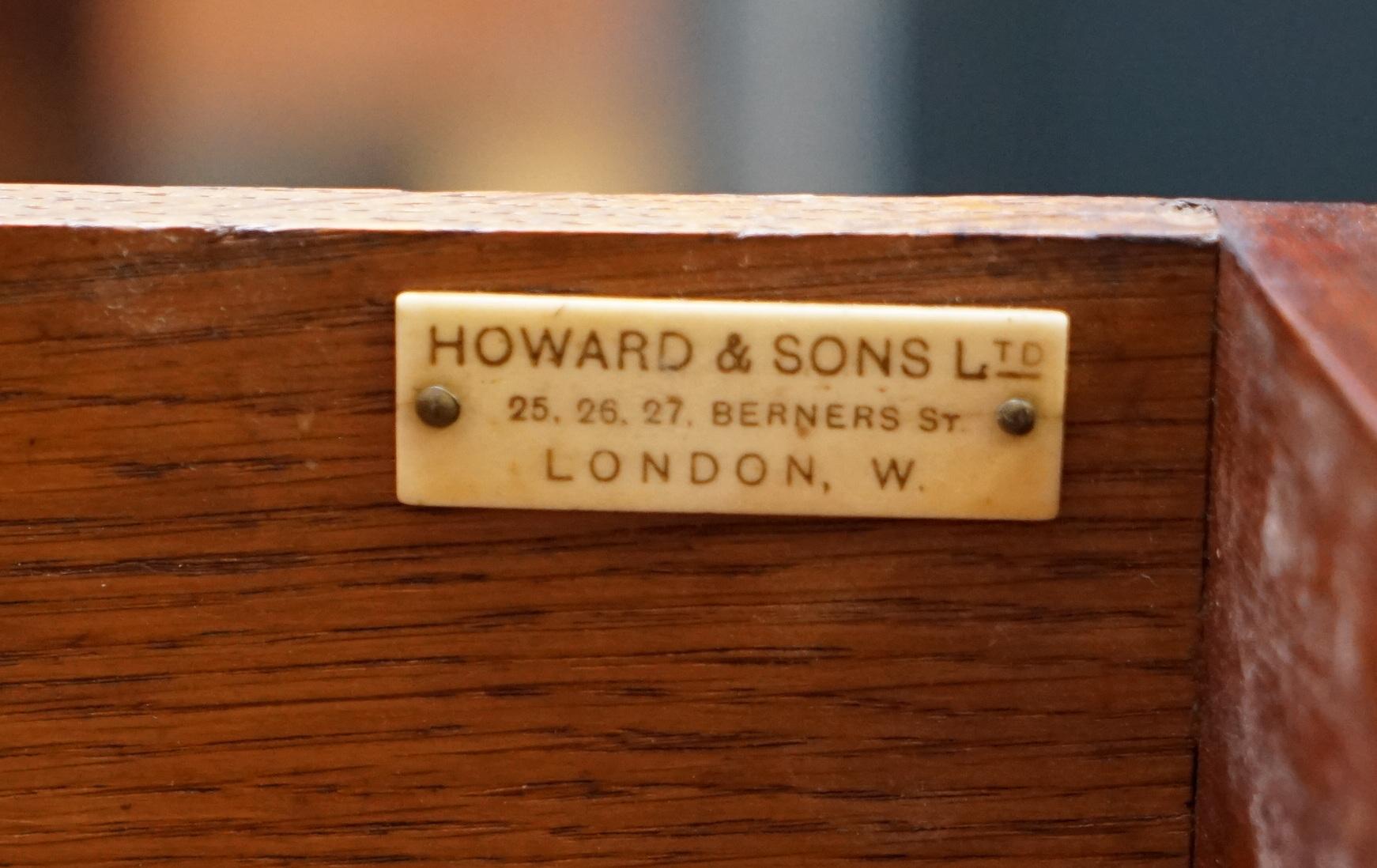 Antique Pair of Full Restored Howard & Son's Console Table Sideboards Stamped For Sale 3