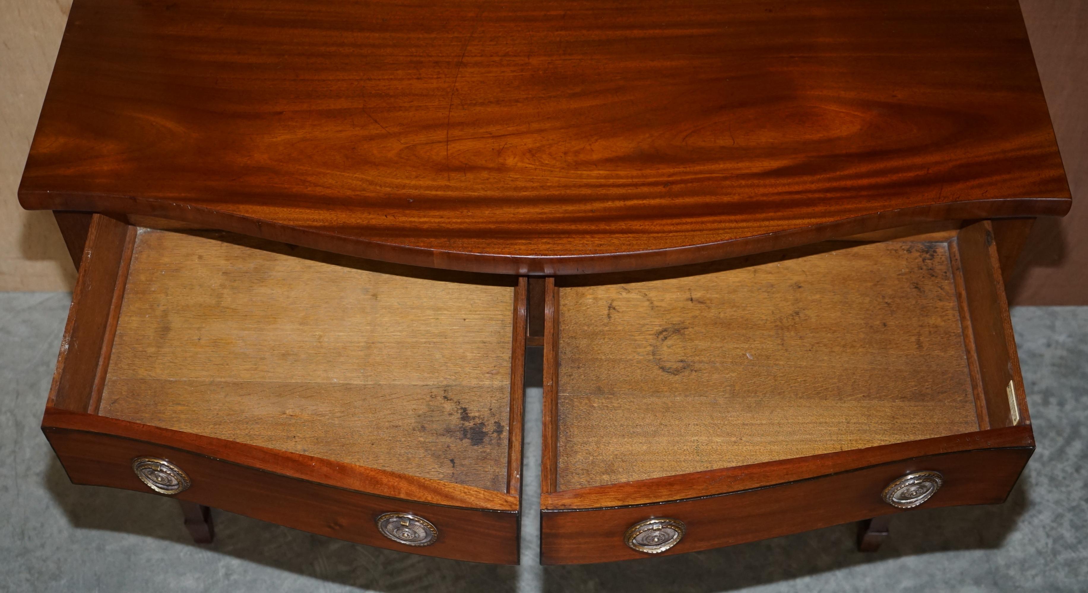 Antique Pair of Full Restored Howard & Son's Console Table Sideboards Stamped For Sale 1