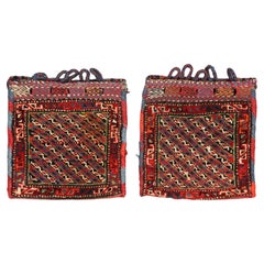 Antique Pair of Geometric Design Bags - Late 19th Century