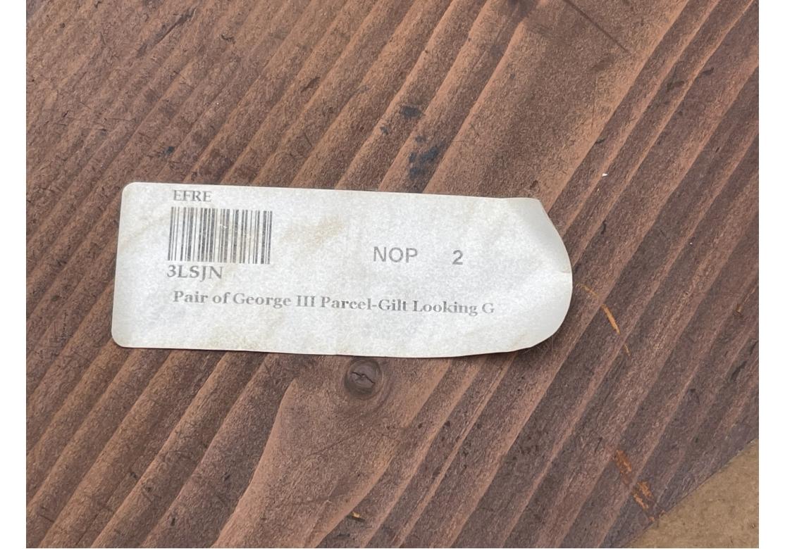 Par De Espejos Antiguos De Madera Dorada Jorge III - Proyecto De Restauración en venta 13