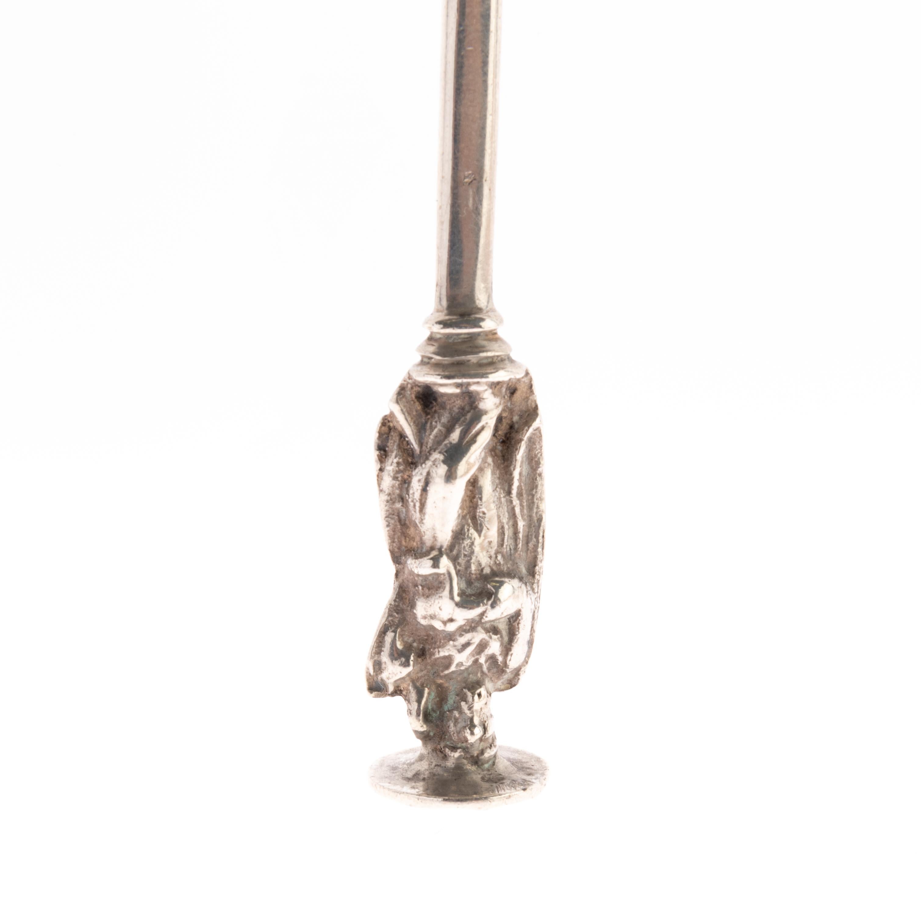 XVIIIe siècle et antérieur Ancienne paire de cuillères d'apothicaire George III en argent poinçonnées 18ème siècle en vente