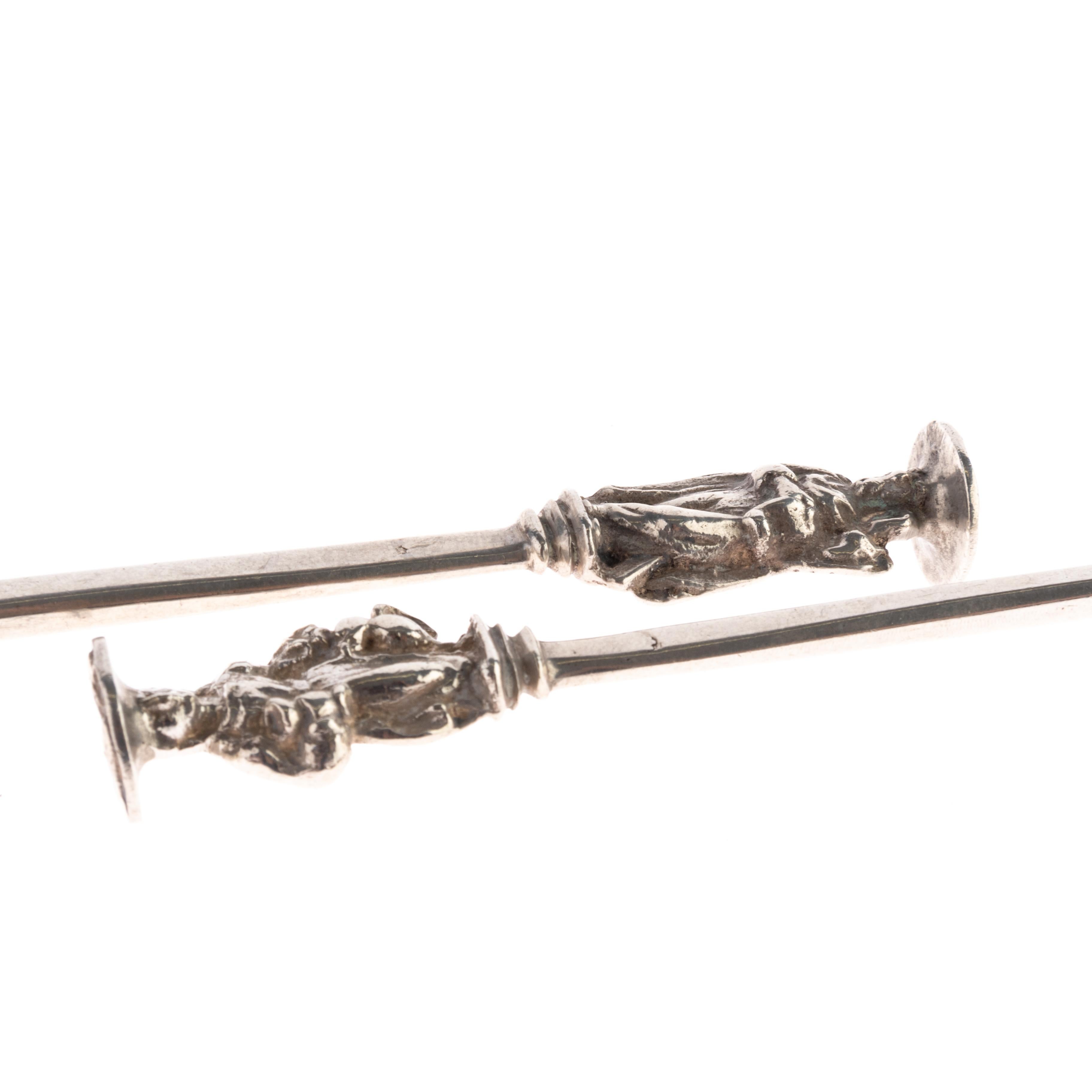 Ancienne paire de cuillères d'apothicaire George III en argent poinçonnées 18ème siècle en vente 4