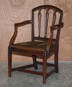 Antique Pair of Georgian Carved Armchairs circa 1780 Lovely Carvings Throughout