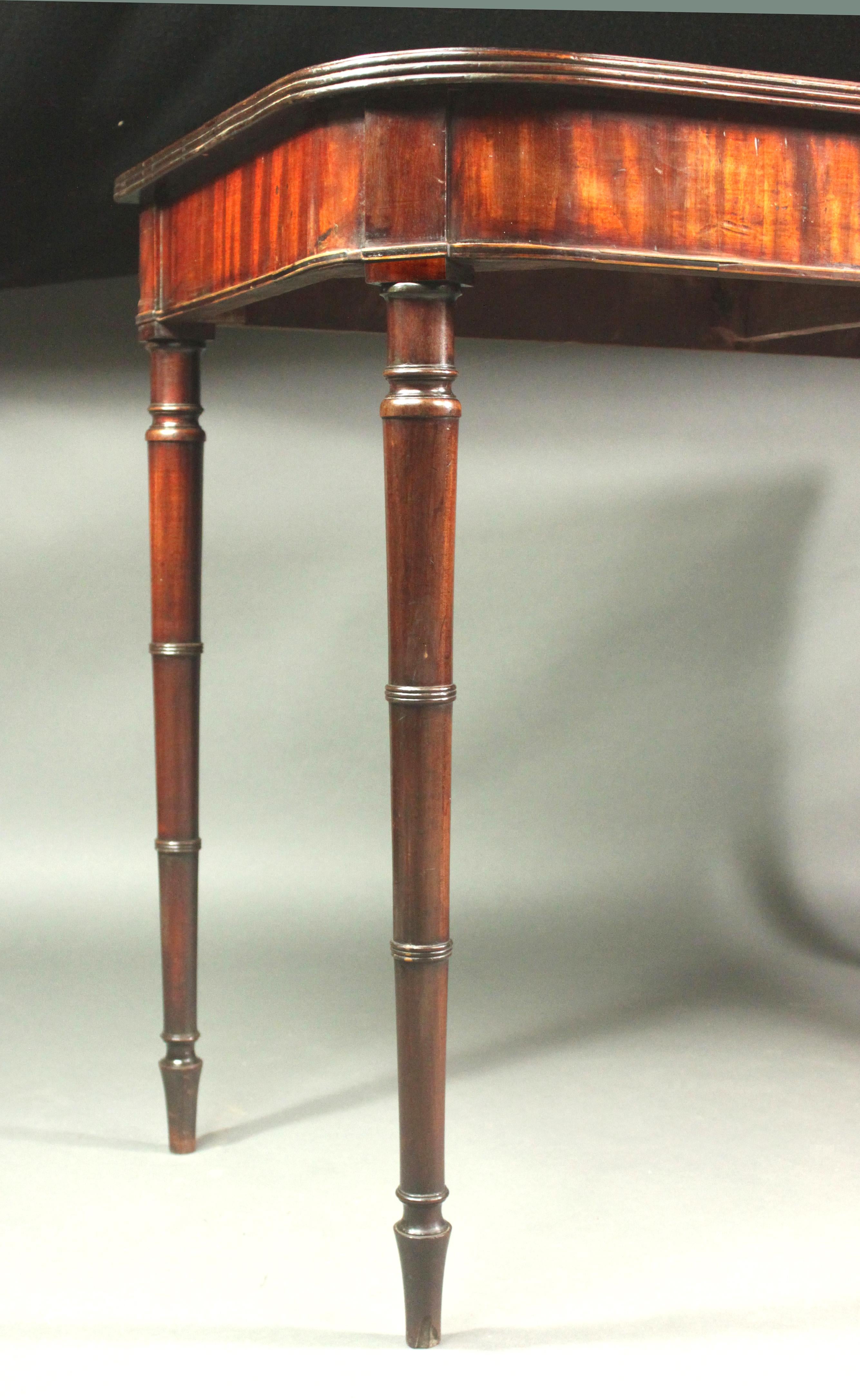 George III Antique Pair of Georgian Mahogany Serving Tables For Sale