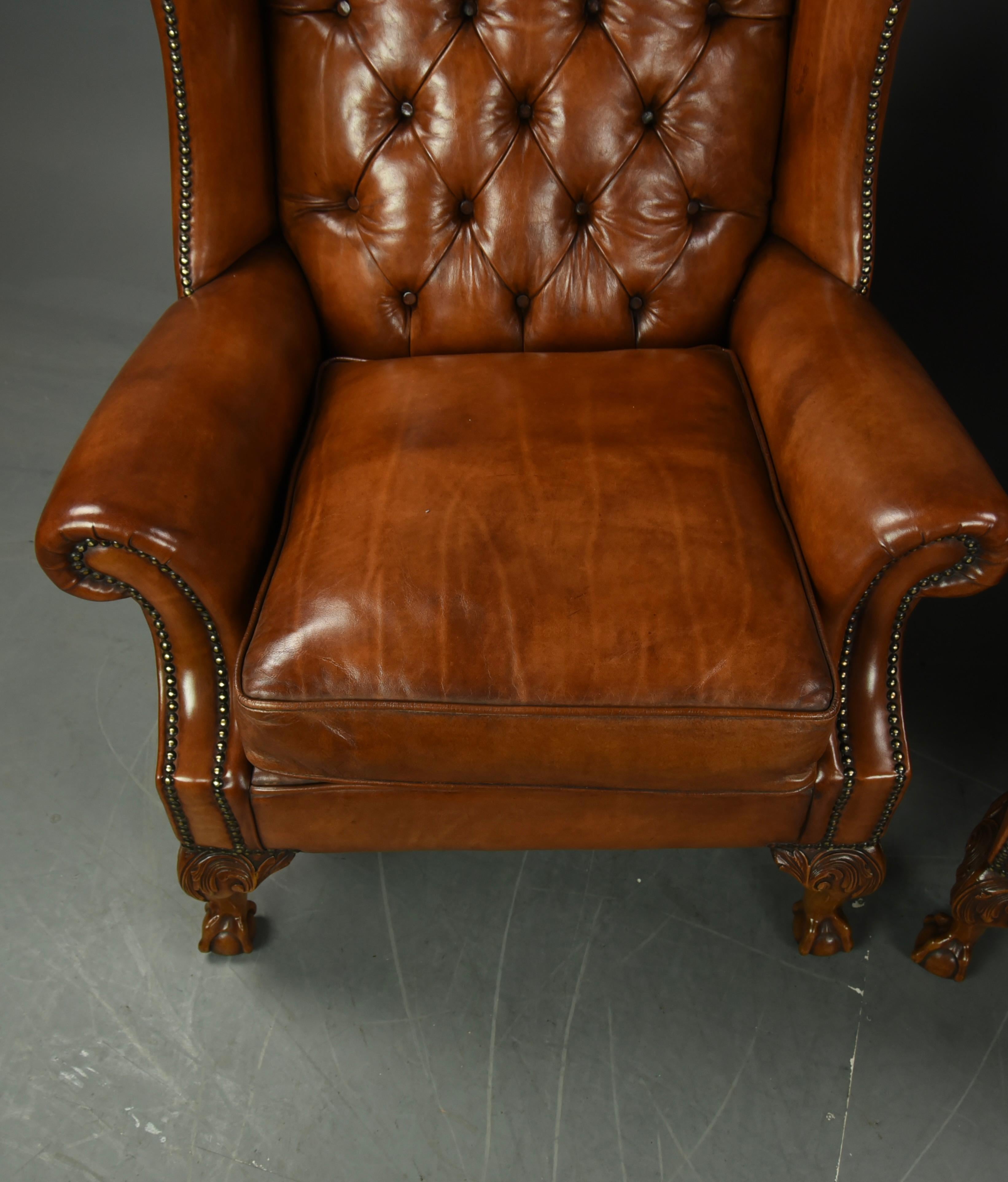 Antique Pair of Georgian Style Wing Back Chairs 2