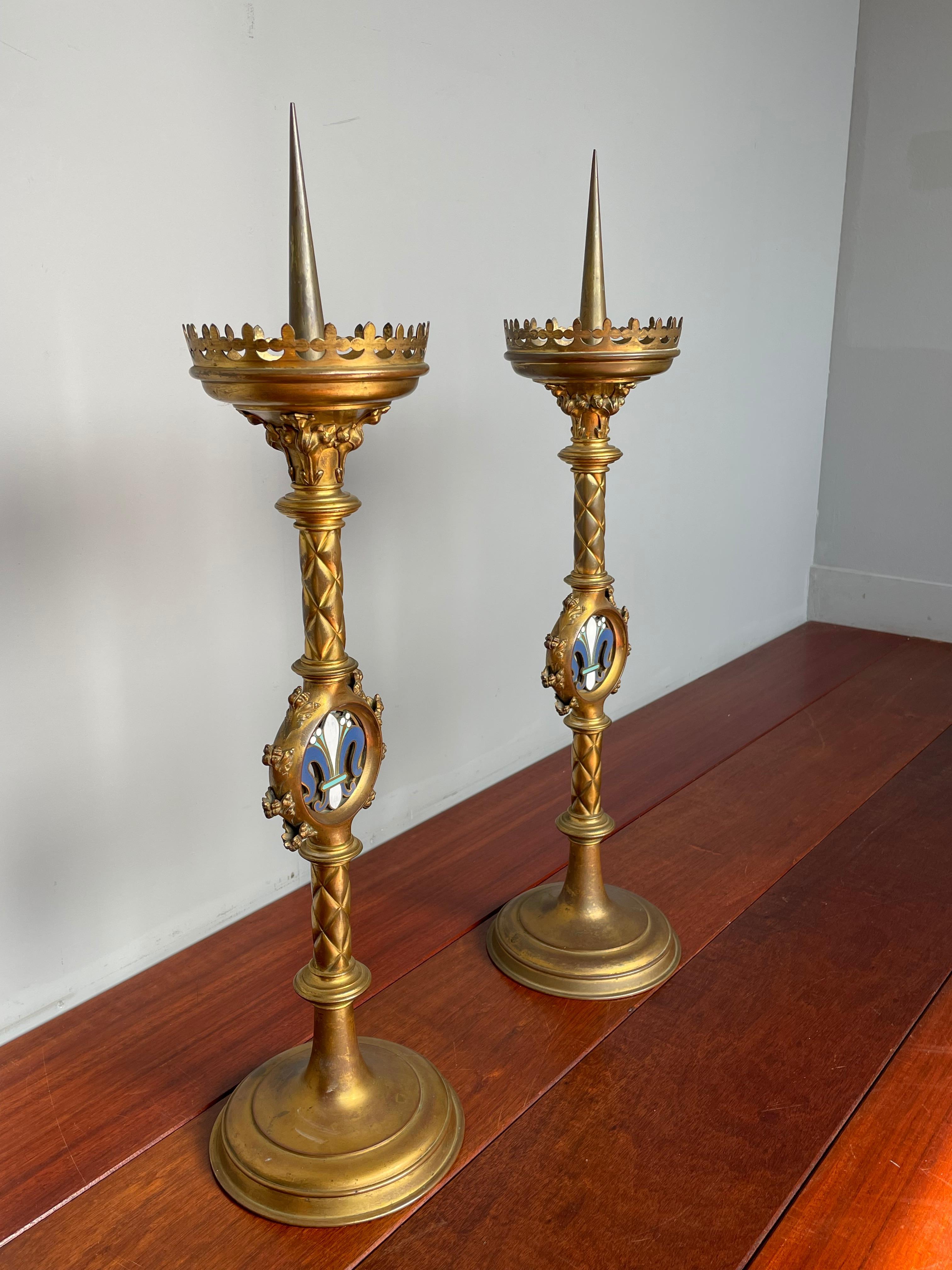 antique church candle stand