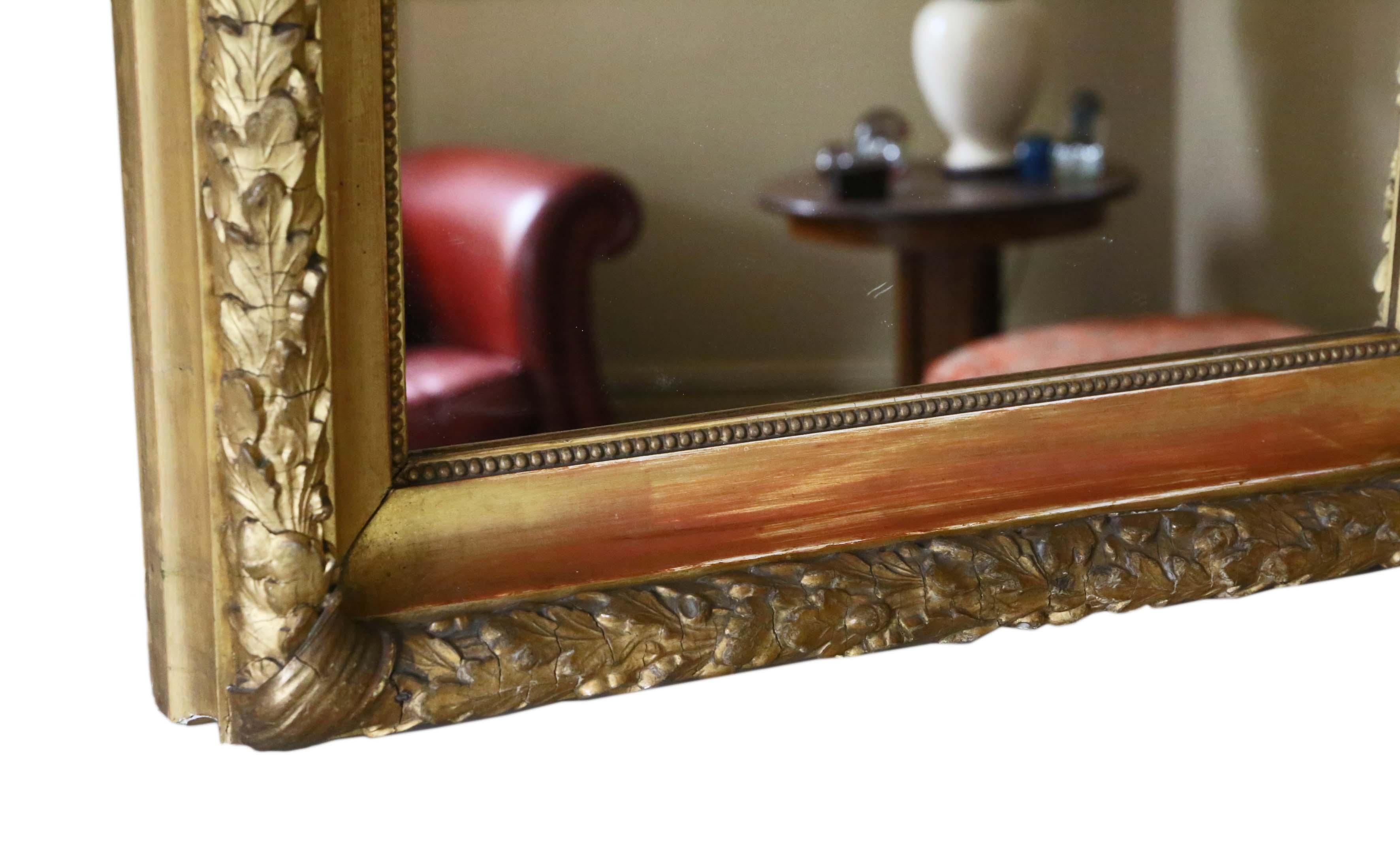 Pair of fine quality gilt overmantle or wall mirrors circa 1910. Lovely charm and elegance. Original finish.
These are lovely, rare mirrors. Great frames in very good condition… look great.
An impressive and rare find, that would look amazing in