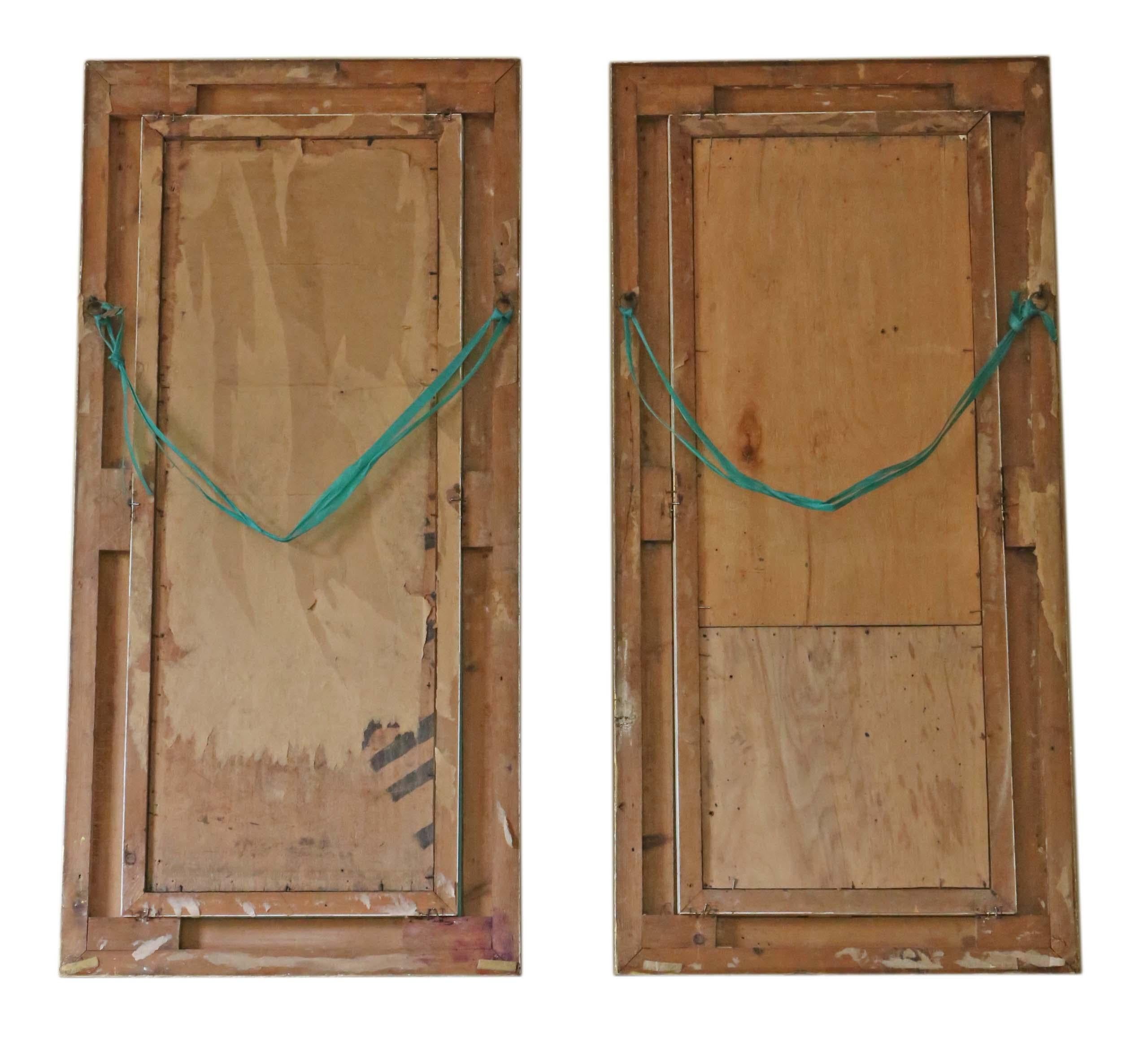 Antique Pair of Gilt Overmantle Wall Mirrors 2