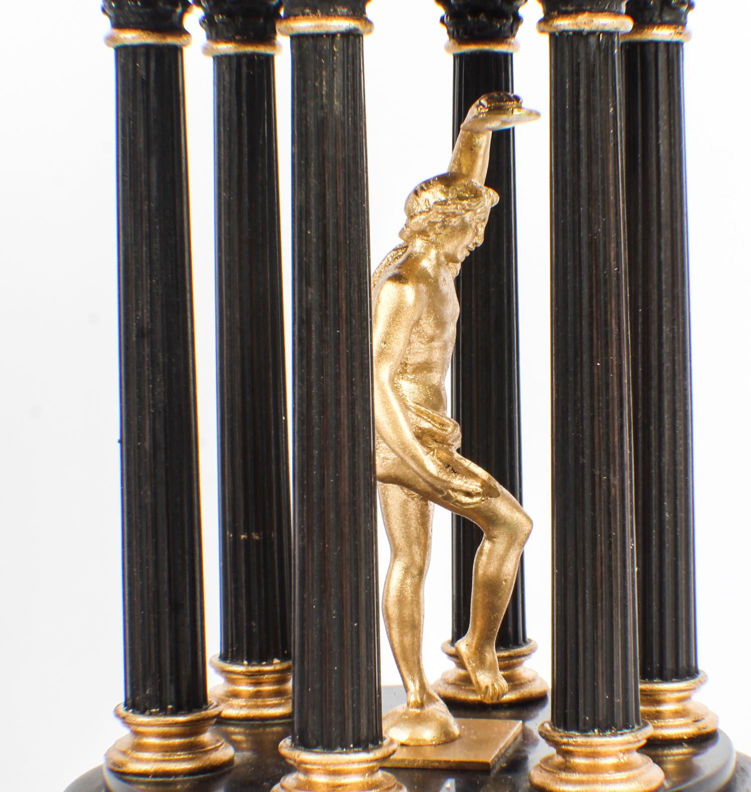 Antique Pair of Grand Tour Marble & Ormolu Colonnade Temple Models, 19th Century In Good Condition In London, GB