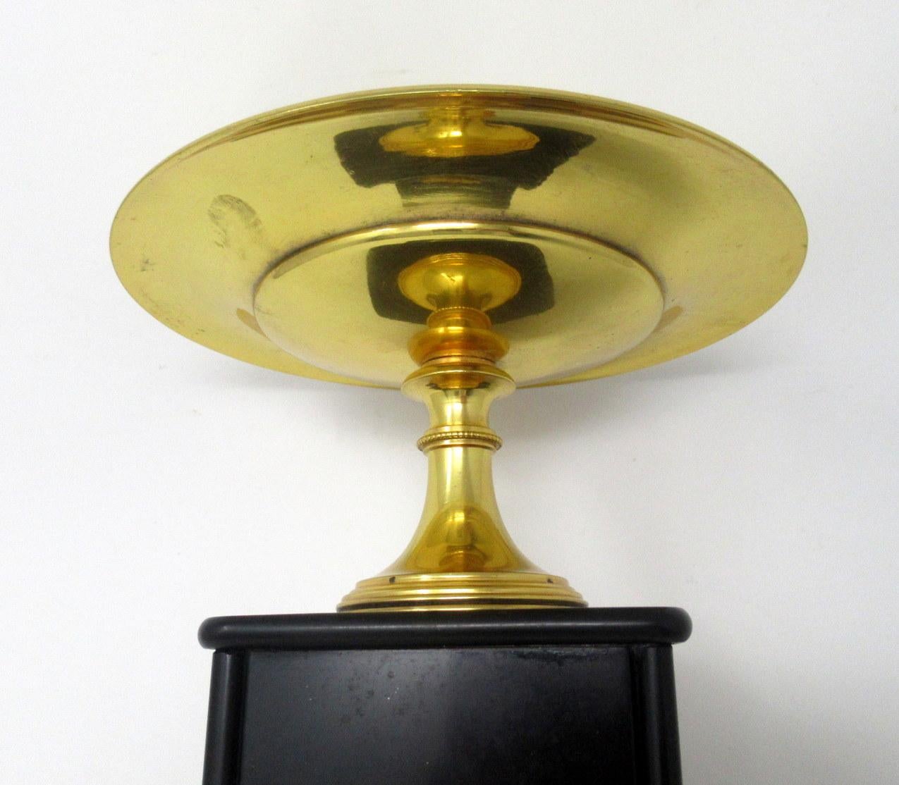 Antique Pair of Grand Tour Ormolu Bronze Black Marble Tazza Urns Clock Garniture 1