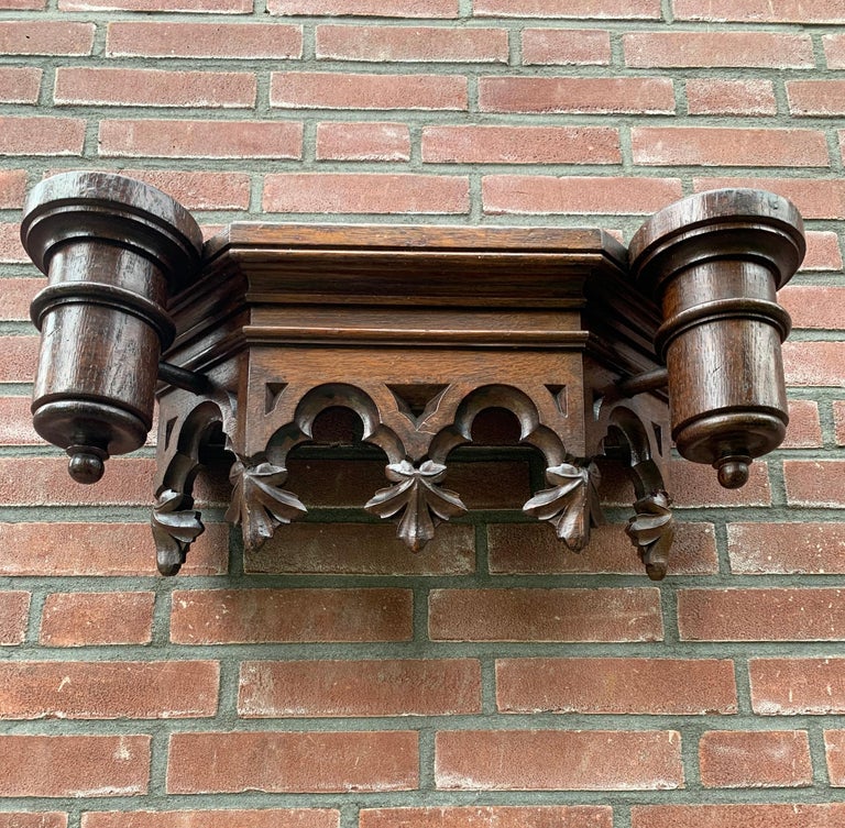 Antique Pair of Hand Carved Gothic Wall Brackets / Corbels for Saint ...
