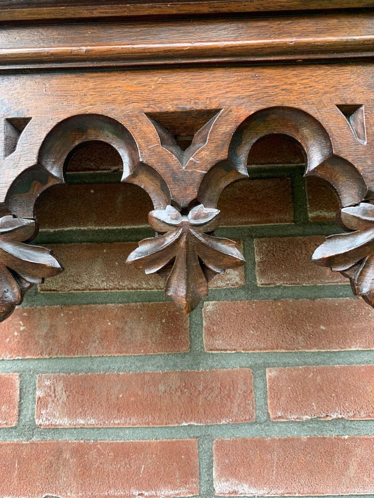 Antique Pair of Hand Carved Gothic Wall Brackets / Corbels for Saint ...