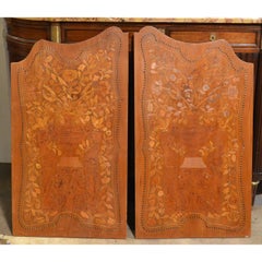 Antique Pair of Inlaid Panels