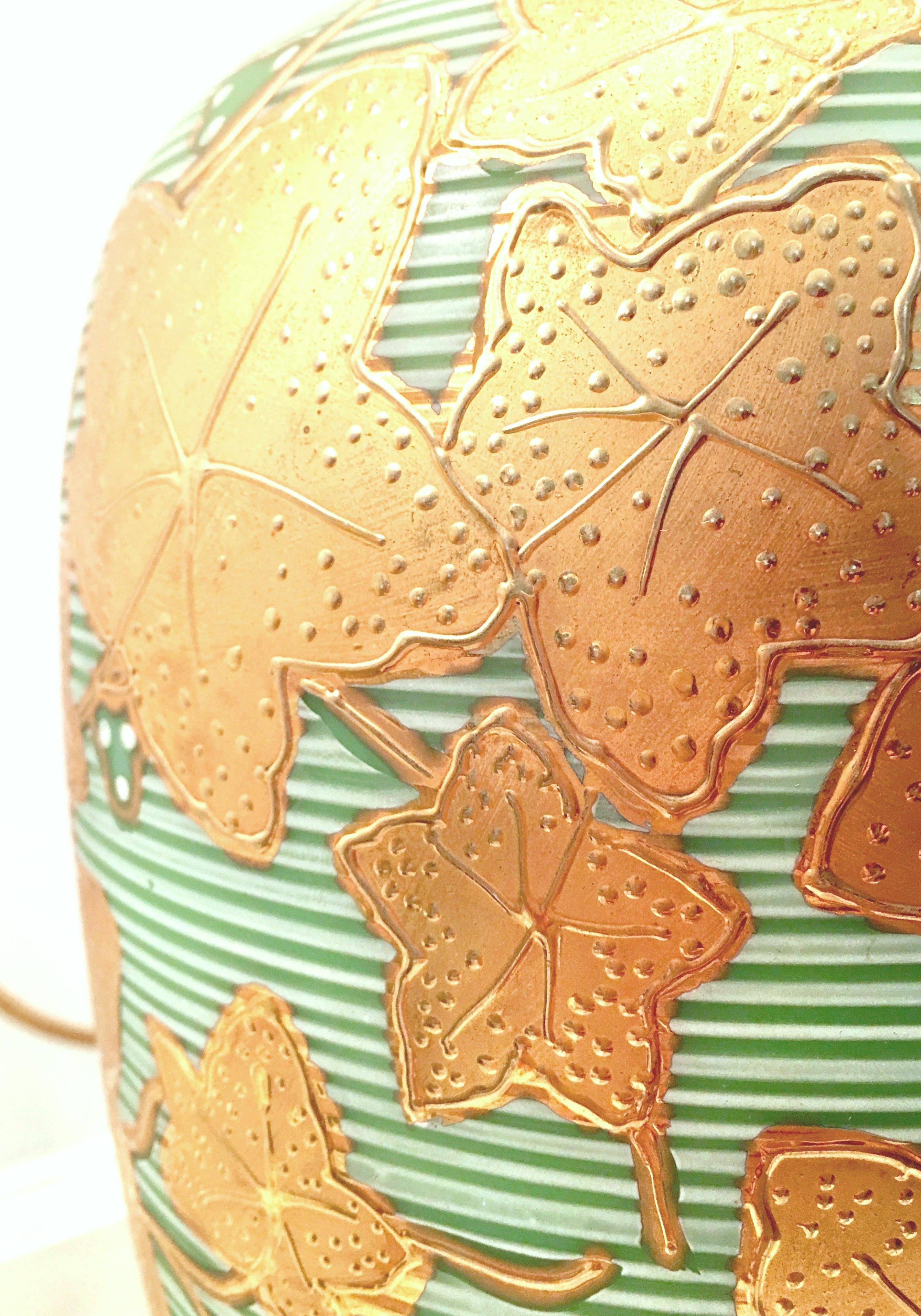 Pair of Italian Venetian Art Glass 22-Karat Gold and Brass Gold Table Lamps 5