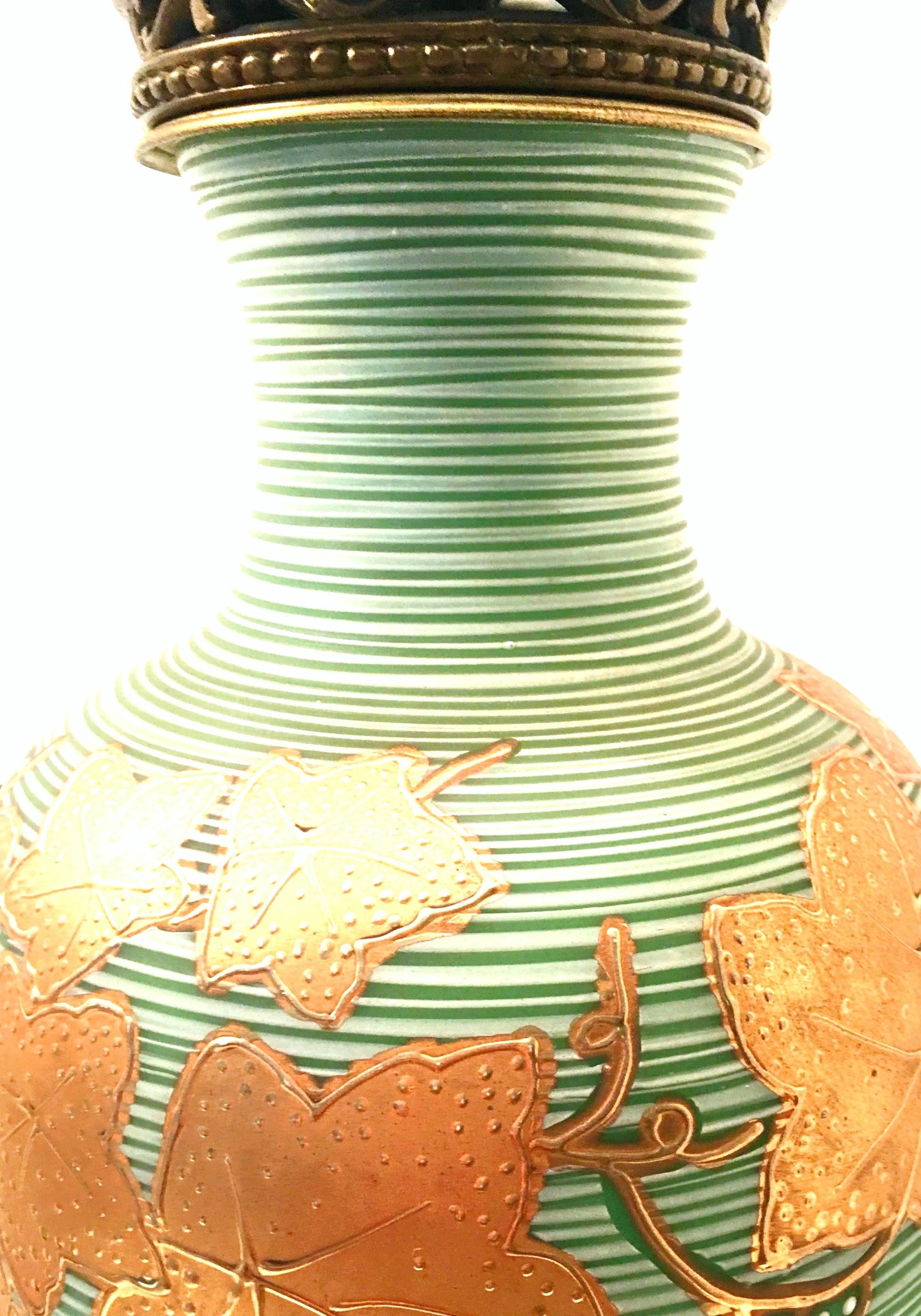 Pair of Italian Venetian Art Glass 22-Karat Gold and Brass Gold Table Lamps 2