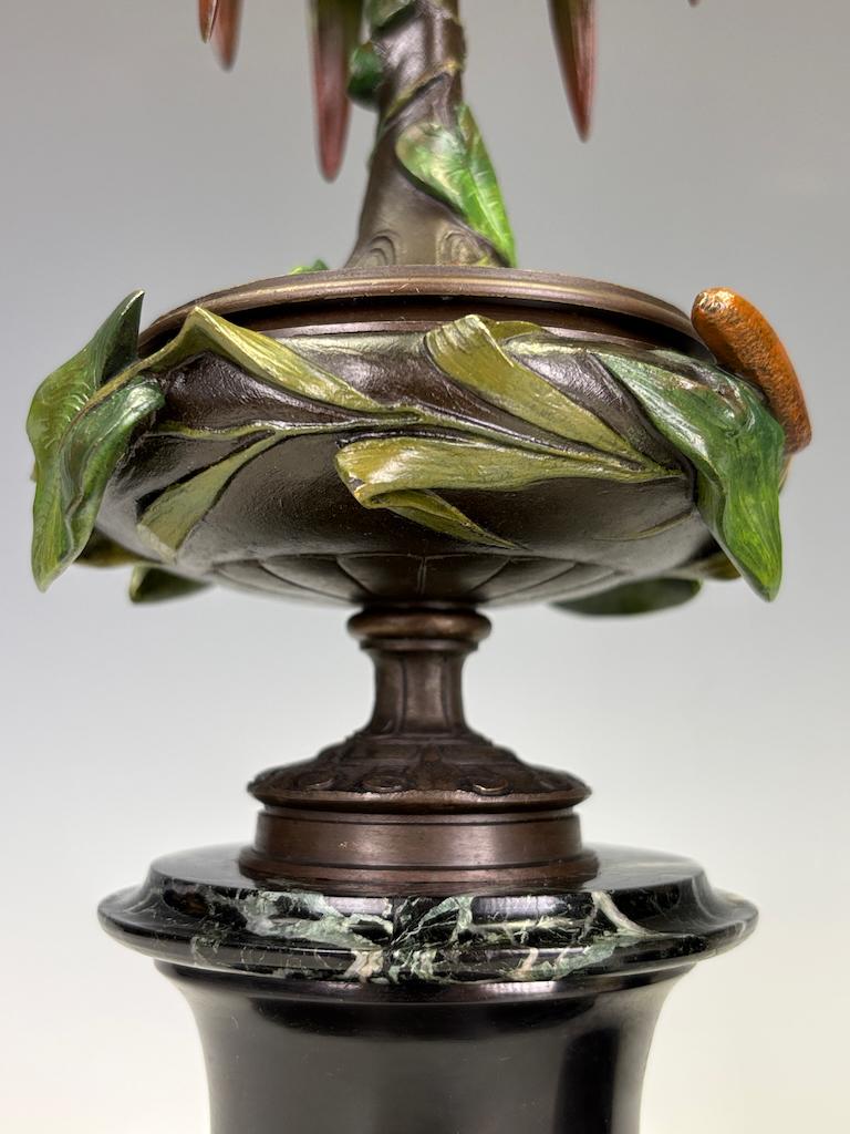 Antica coppia di candelabri in bronzo dipinto a freddo di James Pradier - XIX secolo Fre in vendita 7