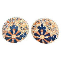 Antikes Paar japanischer Imari-Teller