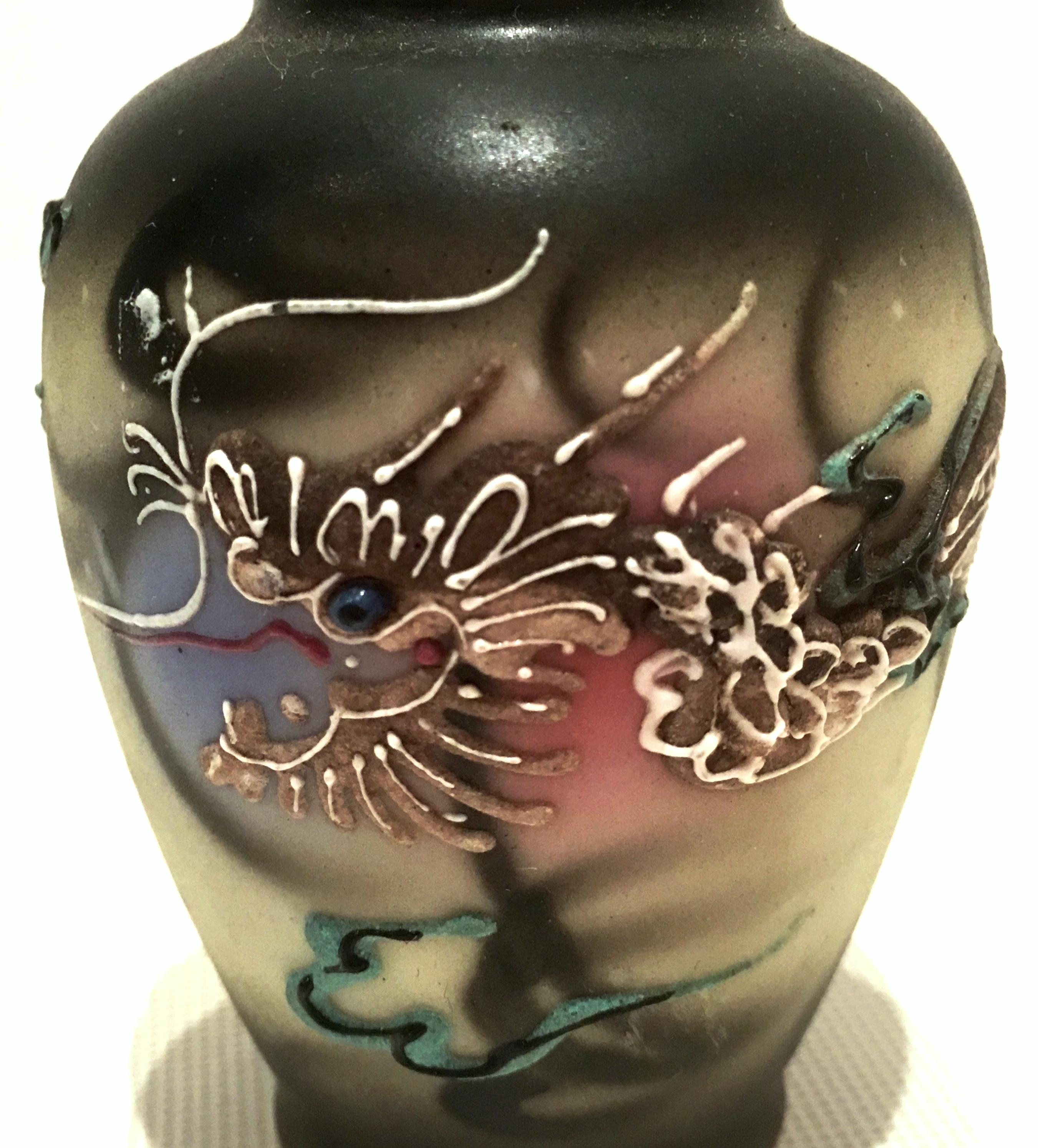 Japonisme Antique Pair of Japanese Porcelain Hand Painted Dragon Ware Vases