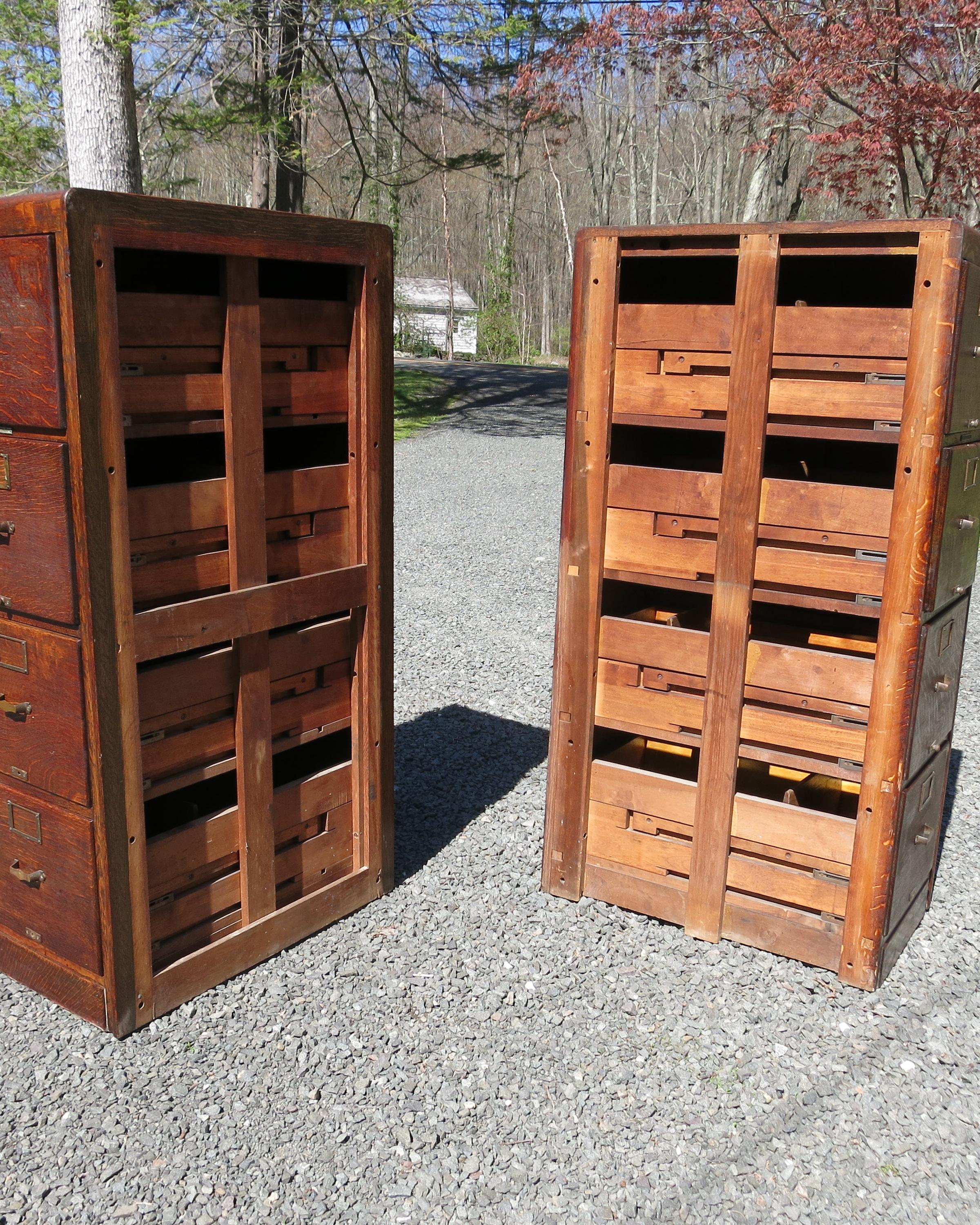 Antique pair of Library Bureau Sole Makers File Cabinets 3