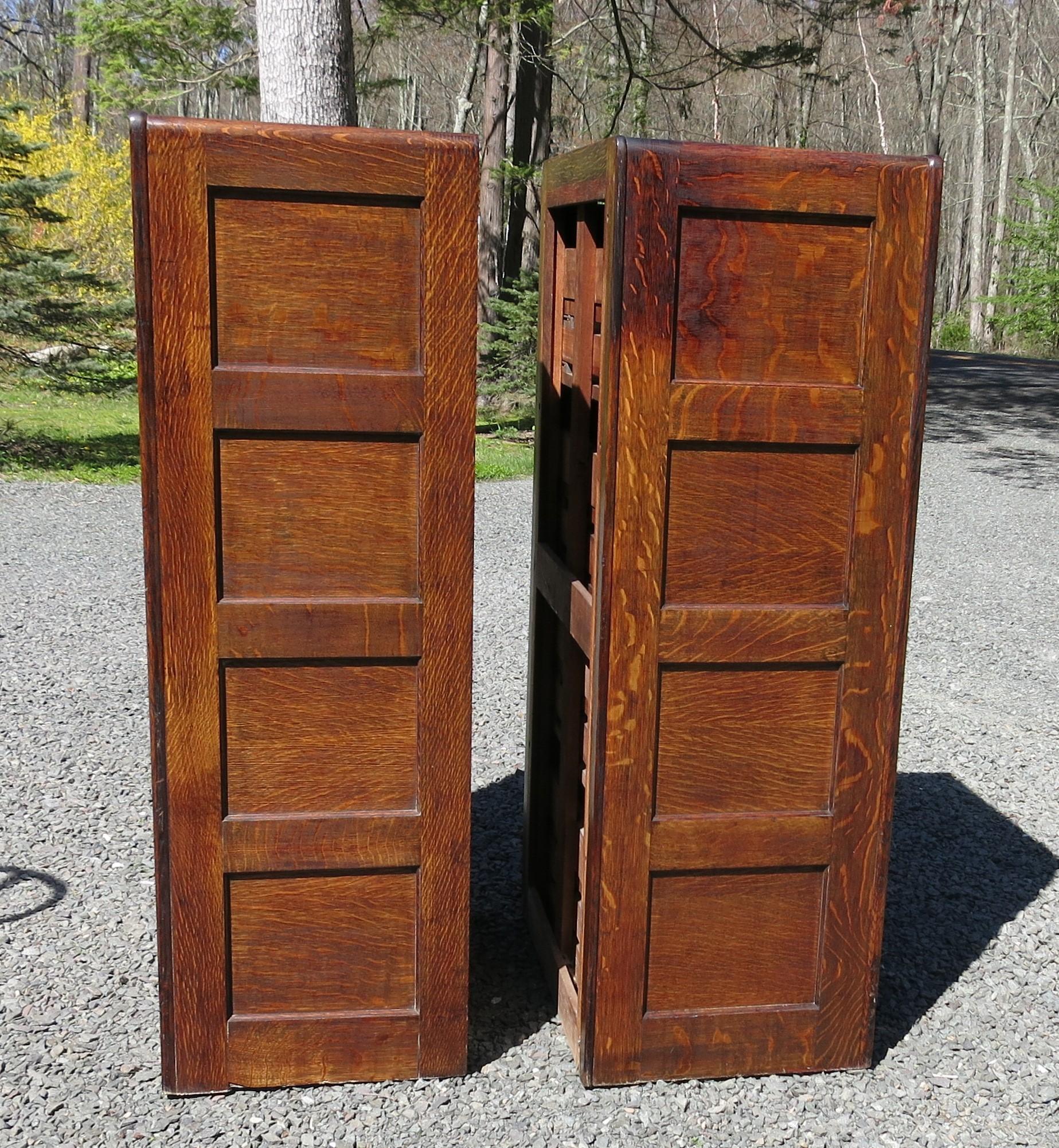 Antique pair of Library Bureau Sole Makers File Cabinets 4