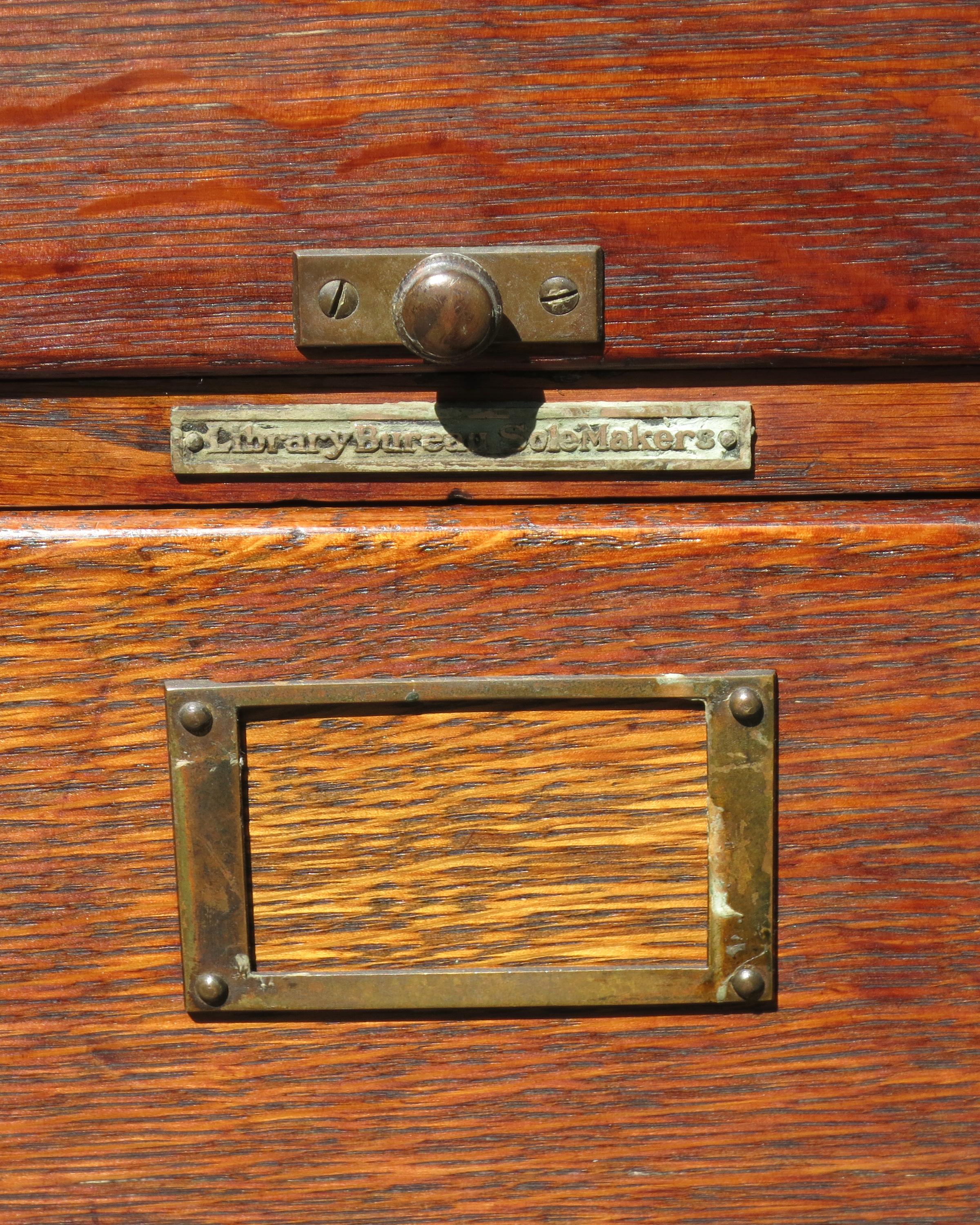 Early 20th Century Antique pair of Library Bureau Sole Makers File Cabinets