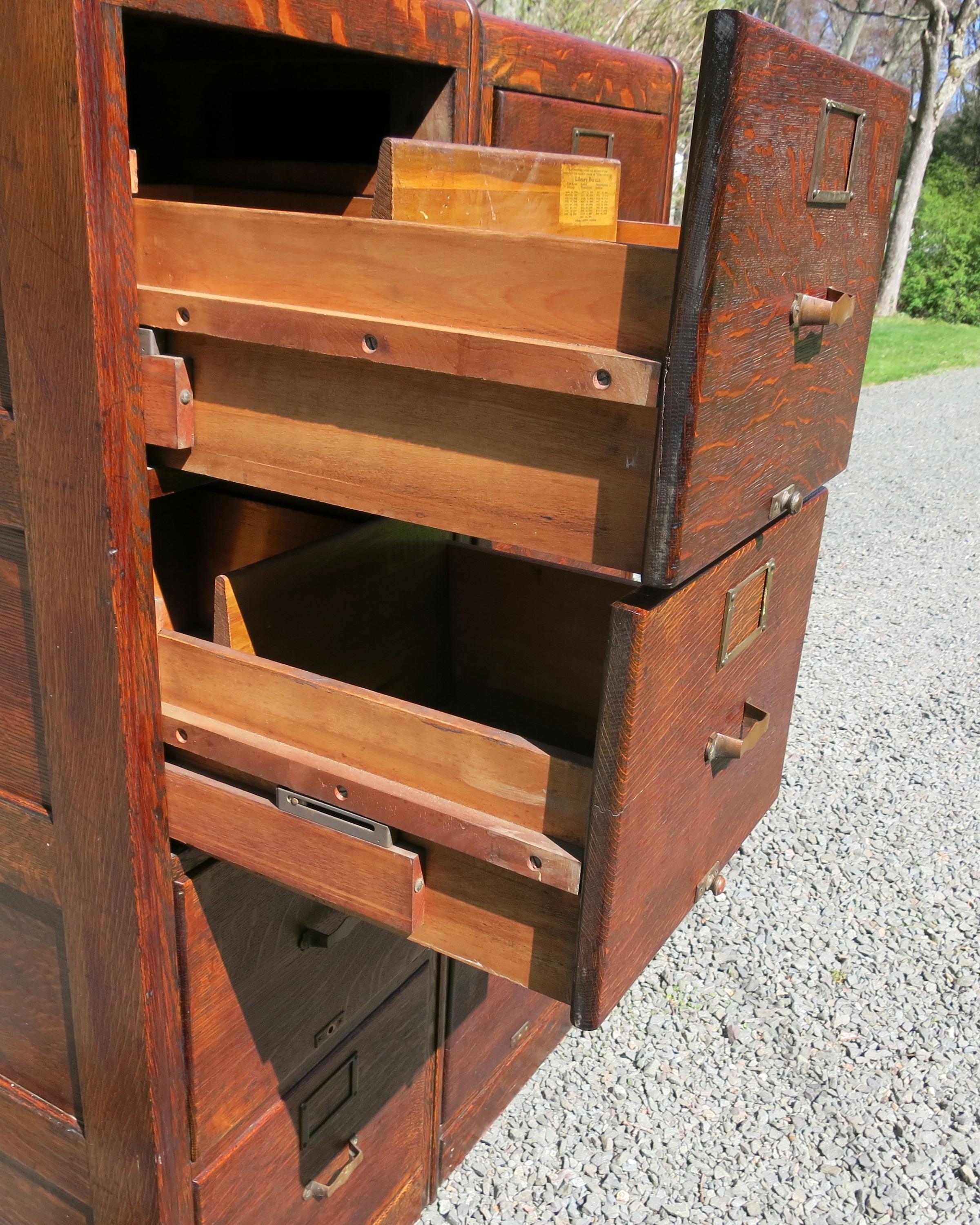 Antique pair of Library Bureau Sole Makers File Cabinets 2
