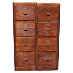 Antique pair of Library Bureau Sole Makers File Cabinets