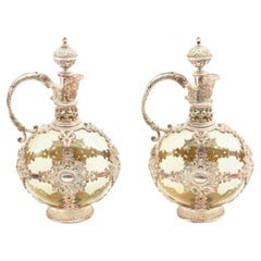 Antique Pair of Liqueur Ewers