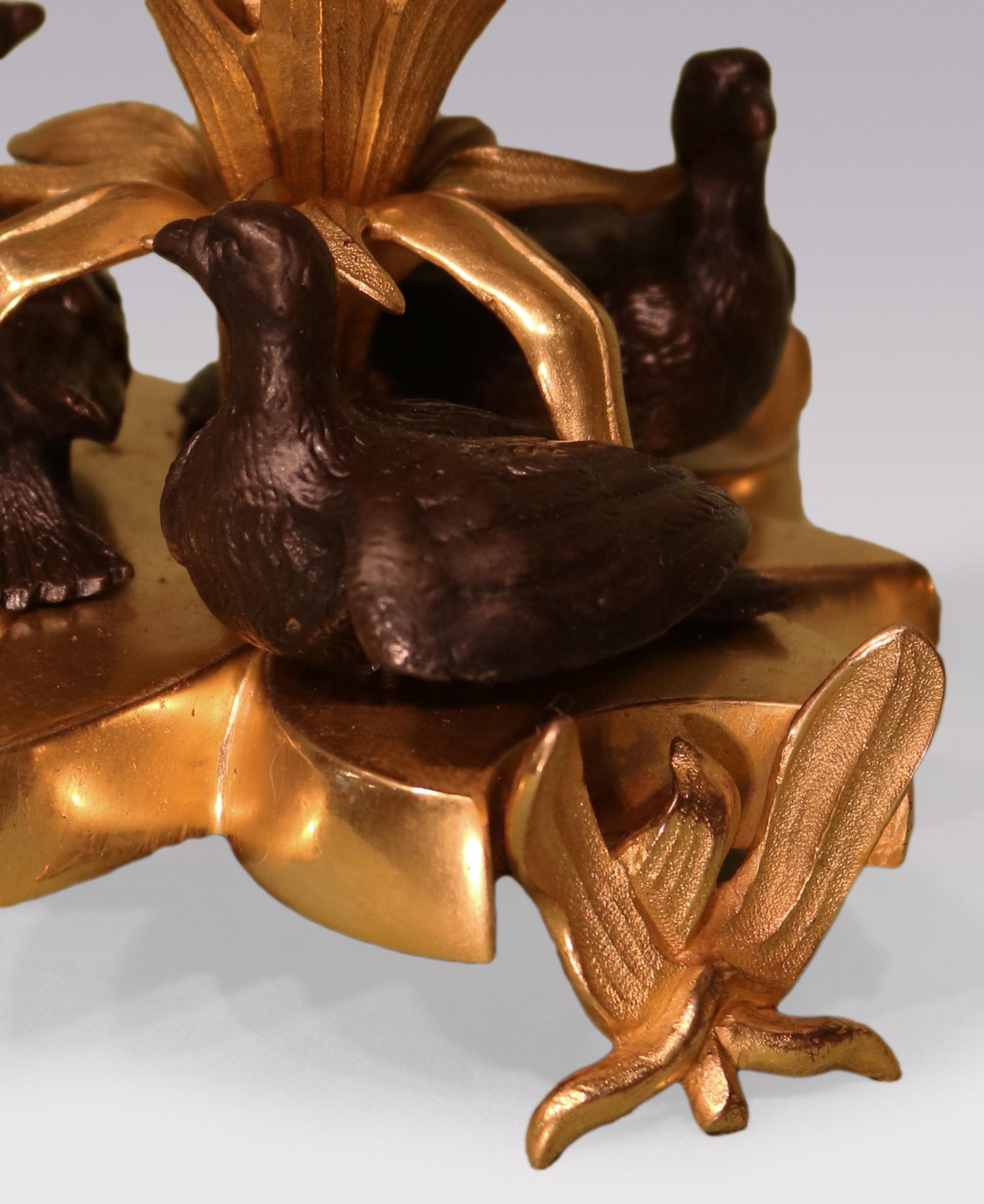 Antikes Paar Bronze- und Ormolu-Leuchter aus der Mitte des 19. (Englisch) im Angebot