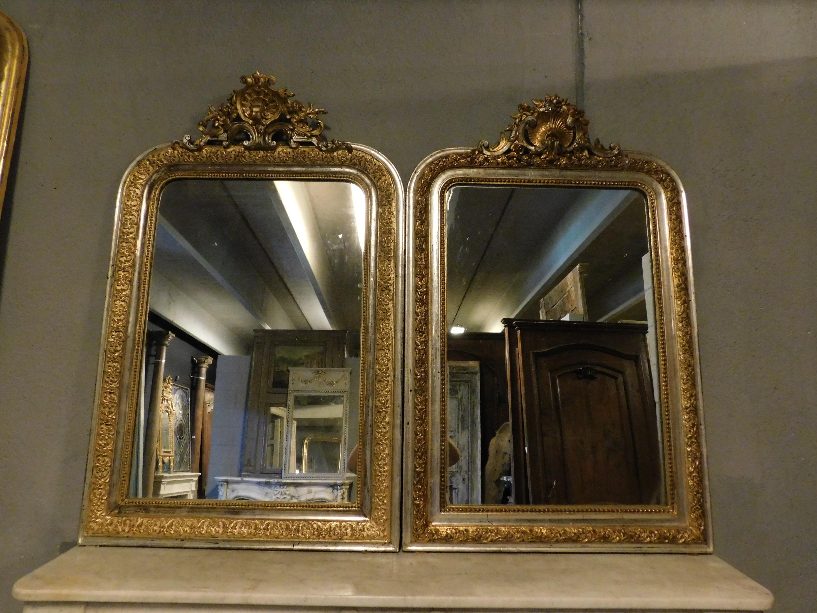 pair of antique mirrors