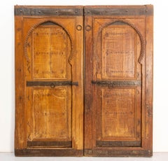 Antique Pair of Moroccan Cedar Double Doors 18th Century