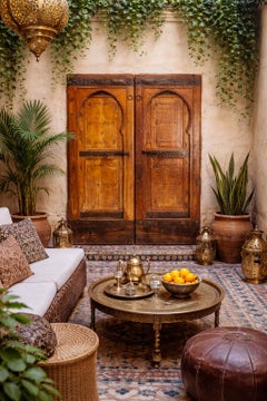 Antique Pair of Moroccan Cedar Double Doors 18th Century