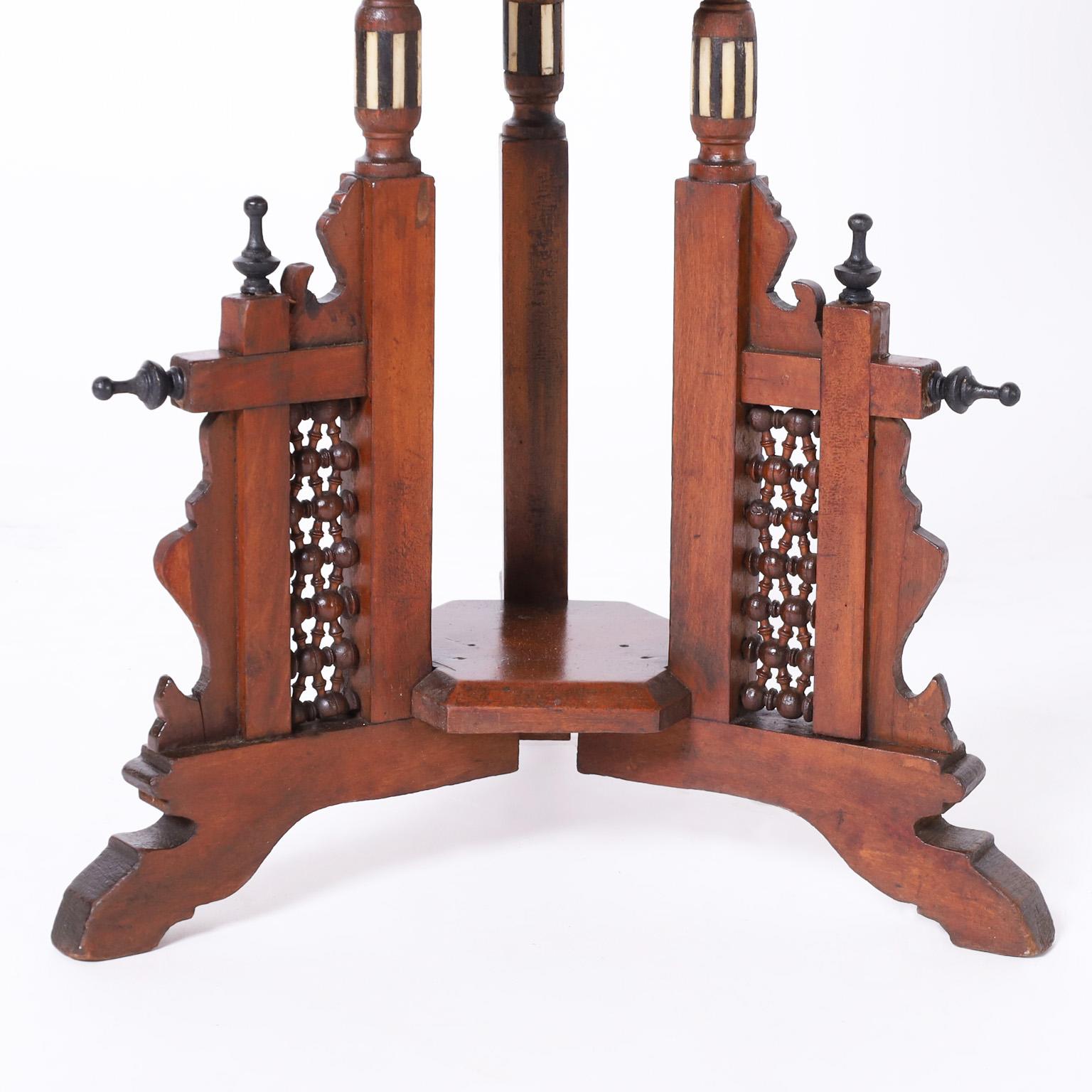 Antique Pair of Moroccan Inlaid Stands or Pedestals 2