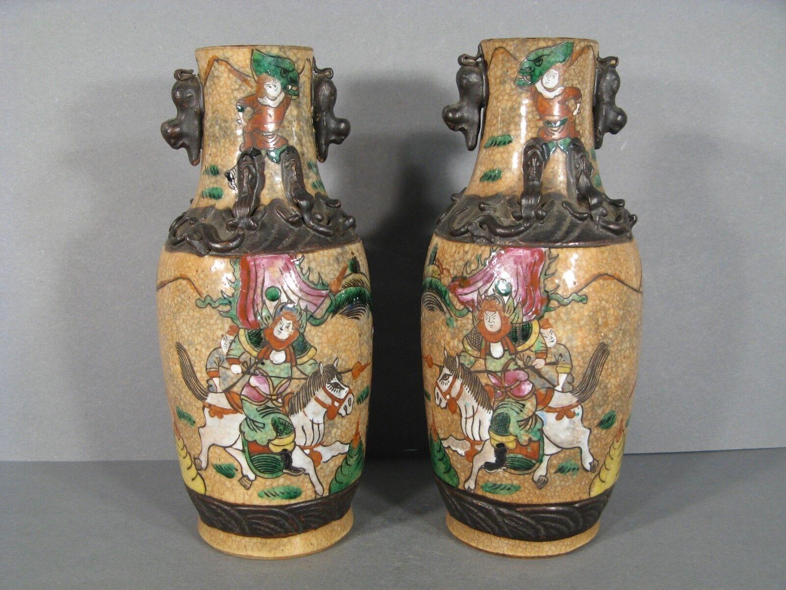 Antikes Paar Nankin-Porzellanvasen, 19. Jahrhundert -1Y90, Paar 5