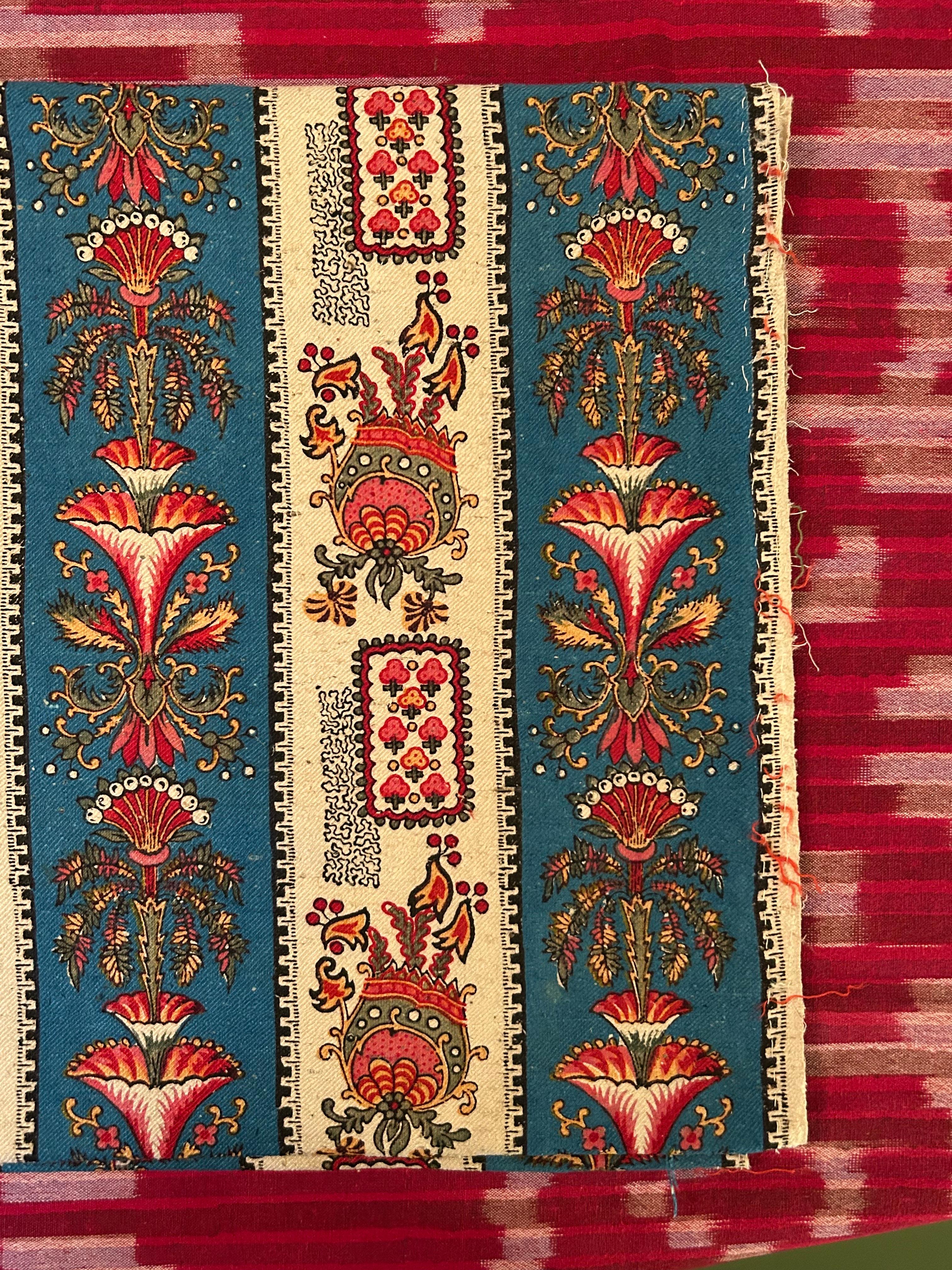 French Antique Pair of Napoleon III Bourette de Soie Textiles, France, 19th Century For Sale