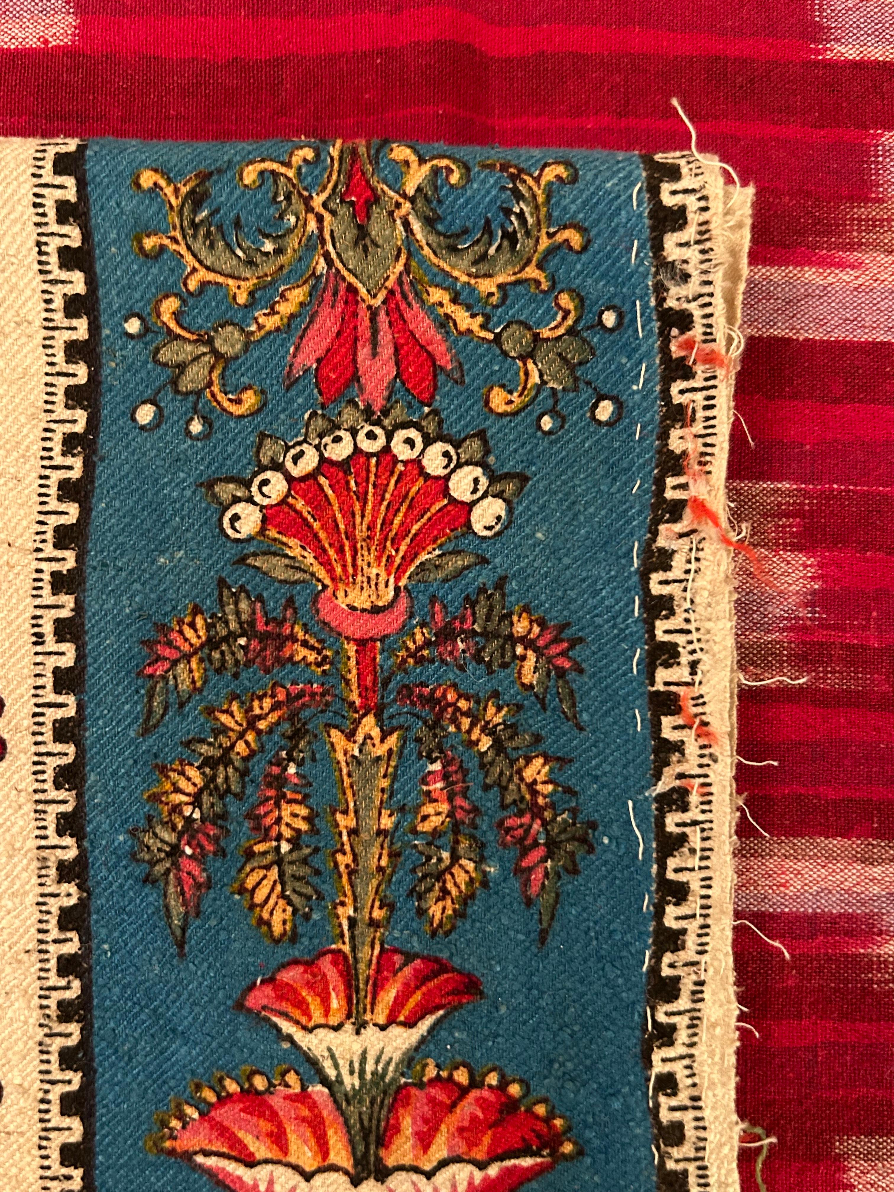Hand-Crafted Antique Pair of Napoleon III Bourette de Soie Textiles, France, 19th Century For Sale