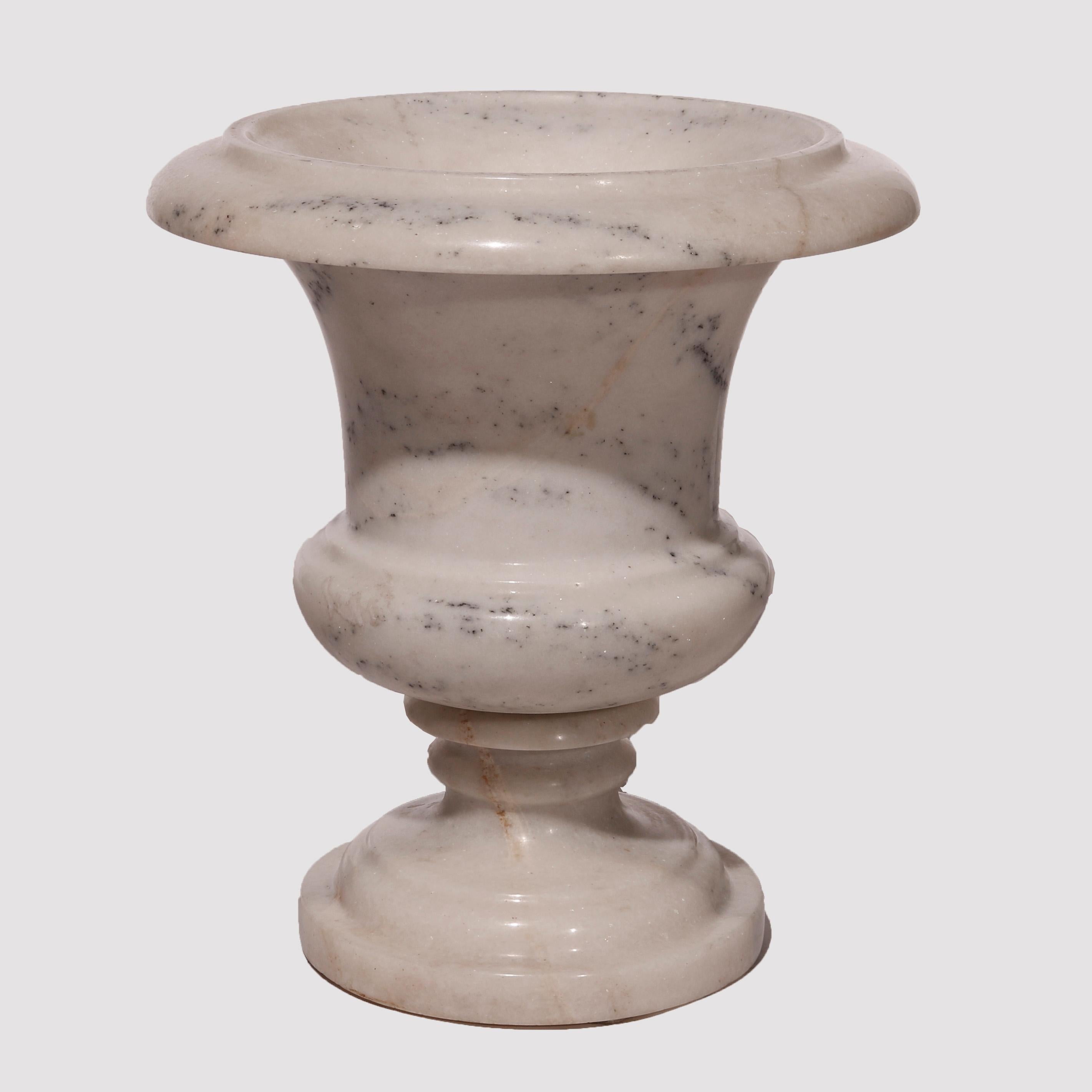 Antique Pair of Neoclassical Marble Garden Urns, 19th Century 4