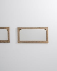 Antique Pair of Oak Mirrors, Glass, French Design, 1900-1909