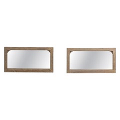 Antique Pair of Oak Mirrors, Glass, French Design, 1900-1909