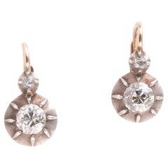Antikes Paar Diamantohrringe im Altschliff CIRCA 1810er Jahre