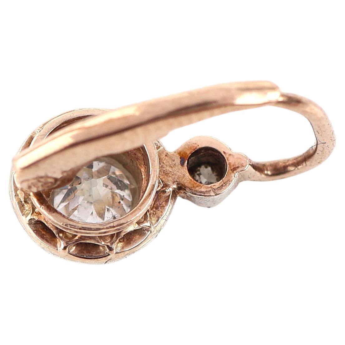 Old European Cut Antique Pair Of Old-Cut Diamond Earrings Circa 1810’s For Sale