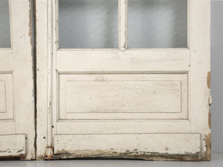 Antique Pair Of Old Paint French Doors At 1stdibs