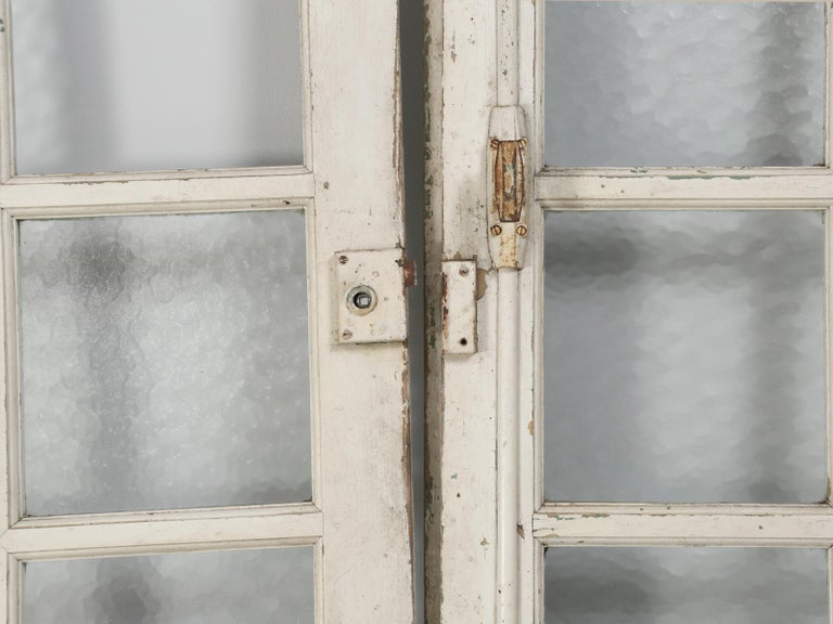 Antique Pair of Old Paint French Doors at 1stDibs old french doors