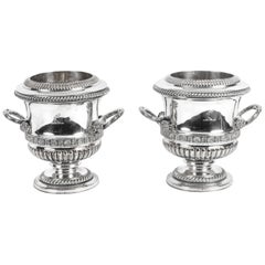 Antique Pair of Old Sheffield Regency Wine Coolers, 19th Century