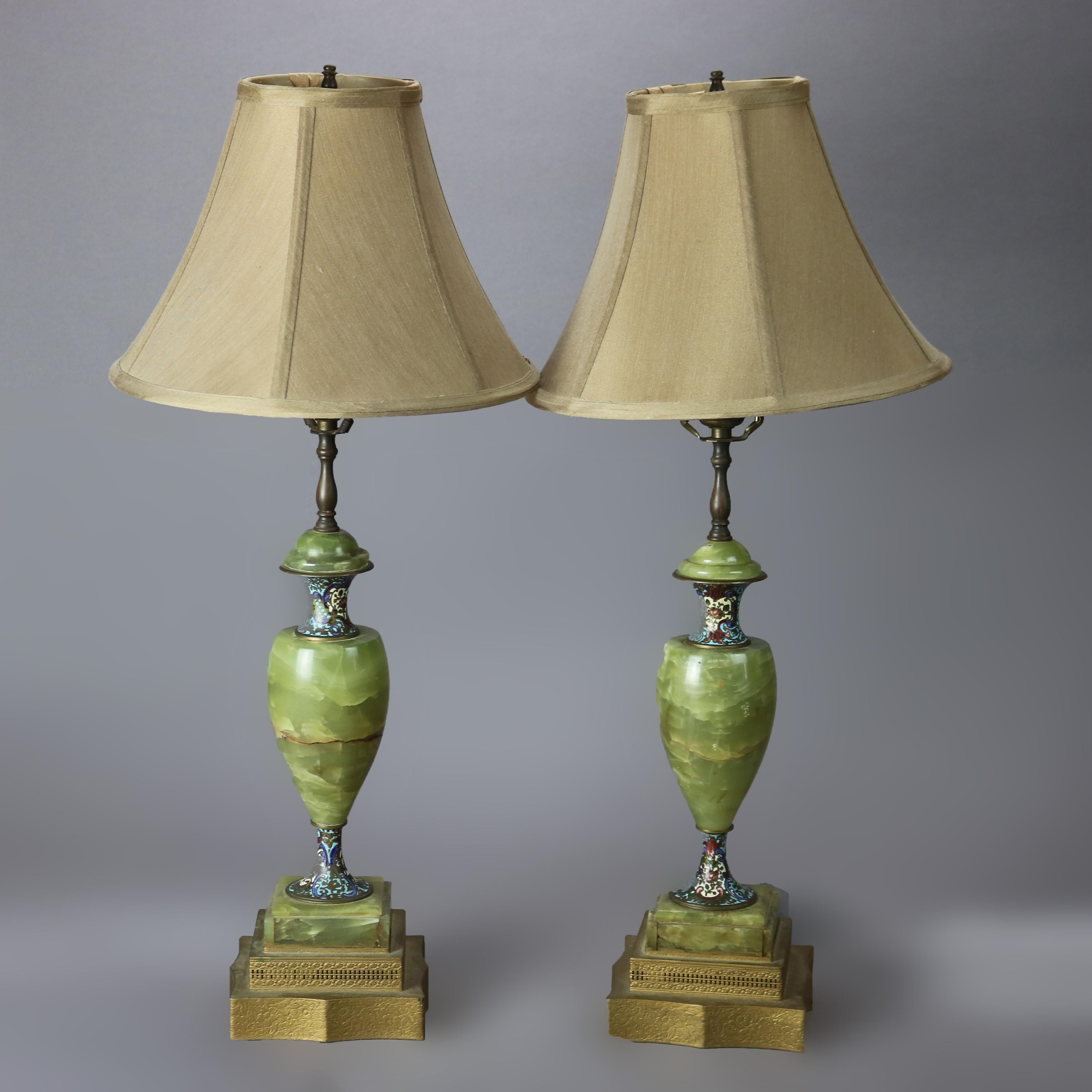 vintage onyx table lamps